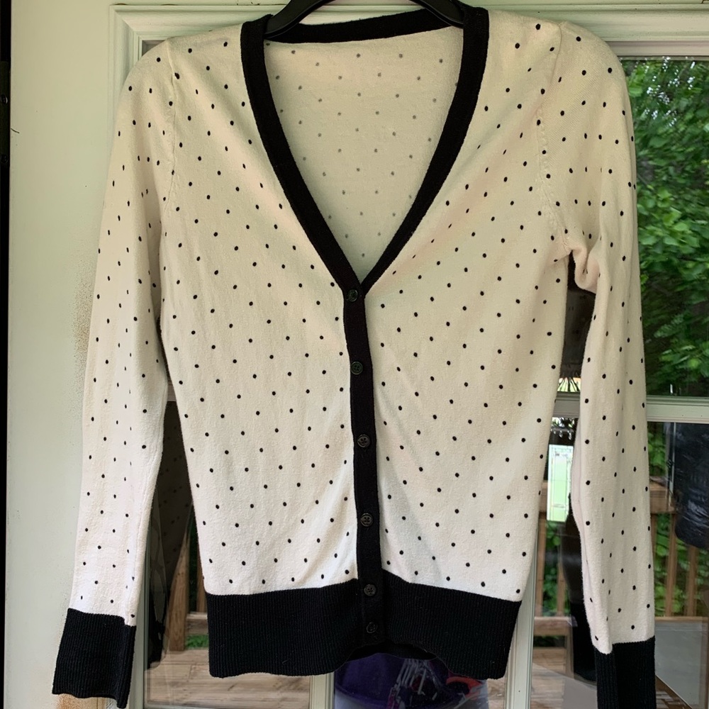 French connection Polka Dot Cardigan